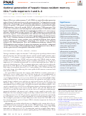 Cover page: Optimal generation of hepatic tissue-resident memory CD4 T cells requires IL-1 and IL-2