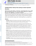 Cover page: Feedback-Driven Trial-by-Trial Learning in Autism Spectrum Disorders