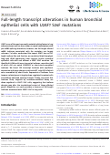 Cover page: Full-length transcript alterations in human bronchial epithelial cells with U2AF1 S34F mutations