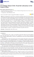 Cover page: Circulating Tumor Cells: From the Laboratory to the Cancer Clinic