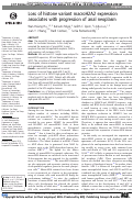 Cover page: Loss of histone variant macroH2A2 expression associates with progression of anal neoplasm