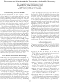 Cover page: Processes and Constraints in Explanatory Scientific Discovery