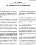 Cover page: Poorly Differentiated Neuroendocrine Tumor of Esophagus