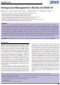 Cover page: Osteoporosis Management in the Era of COVID‐19