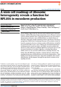 Cover page: A stem cell roadmap of ribosome heterogeneity reveals a function for RPL10A in mesoderm production