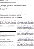 Cover page: Tomographic reconstruction of internal wave patterns in a paraboloid