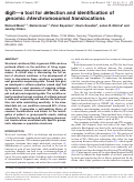 Cover page: digit—a tool for detection and identification of genomic interchromosomal translocations