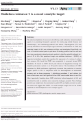 Cover page: Oxidation resistance 1 is a novel senolytic target