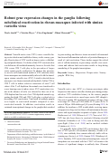 Cover page: Robust gene expression changes in the ganglia following subclinical reactivation in rhesus macaques infected with simian varicella virus