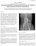 Cover page: Acute Inpatient Rehabilitation Following Internal Hemipelvectomy with Lumbosacral Fixation Secondary to Primary Pelvic Chondrosarcoma