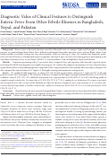 Cover page: Diagnostic Value of Clinical Features to Distinguish Enteric Fever From Other Febrile Illnesses in Bangladesh, Nepal, and Pakistan