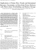 Cover page: Implications of Future Price Trends and Interannual Resource Uncertainty on Firm Solar Power Delivery With Photovoltaic Overbuilding and Battery Storage