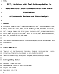 Cover page: P2Y<sub>12</sub> inhibitors with oral anticoagulation for percutaneous coronary intervention with atrial fibrillation: a systematic review and meta-analysis.