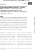 Cover page: Does Drought Increase the Risk of Insects Developing Behavioral Resistance to Systemic Insecticides?