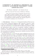 Cover page: Consistency of Empirical Likelihood and Maximum A-Posteriori Probability Under Misspecification