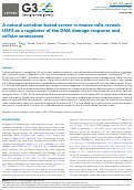 Cover page: A natural variation-based screen in mouse cells reveals USF2 as a regulator of the DNA damage response and cellular senescence.