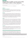 Cover page: Hospital EEG Capability and Associations With Interhospital Transfer in Status Epilepticus.