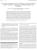 Cover page: The Cognitive and Hedonic Costs of Dwelling on Achievement-Related Negative Experiences: Implications for Enduring Happiness and Unhappiness