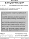 Cover page: The Need for More Prehospital Research on Language Barriers: A Narrative Review