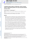 Cover page: Conditional genetic deletion of PTEN after a spinal cord injury enhances regenerative growth of CST axons and motor function recovery in mice