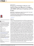 Cover page: Designing an iPad App to Monitor and Improve Classroom Behavior for Children with ADHD: iSelfControl Feasibility and Pilot Studies