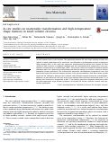 Cover page: In-situ studies on martensitic transformation and high-temperature shape memory in small volume zirconia