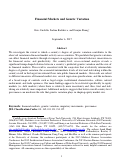 Cover page: Financial Markets and Genetic Variation