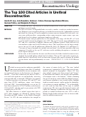 Cover page: The Top 100 Cited Articles in Urethral Reconstruction