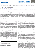 Cover page: Breastfeeding in the United States Among Women With HIV: Con Viewpoint.