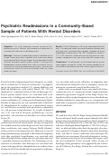 Cover page: Psychiatric Readmissions in a Community-Based Sample of Patients With Mental Disorders