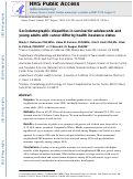 Cover page: Sociodemographic disparities in survival for adolescents and young adults with cancer differ by health insurance status
