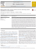 Cover page: Public health and the economy could be served by reallocating medical expenditures to social programs