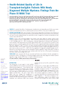 Cover page: Health-Related Quality of Life in Transplant-Ineligible Patients With Newly Diagnosed Multiple Myeloma: Findings From the Phase III MAIA Trial.