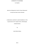 Cover page: Genetic and Epigenetic Control of Gene Expression in Human and Non-Human Primates