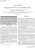 Cover page: Aggressive Clinical Behavior of a Rare Uterine Sarcoma