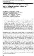 Cover page: Economic, Legal, and Social Hardships Associated with HIV Risk among Black Men who have Sex with Men in Six US Cities