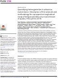 Cover page: Quantifying heterogeneities in arbovirus transmission: Description of the rationale and methodology for a prospective longitudinal study of dengue and Zika virus transmission in Iquitos, Peru (2014–2019)