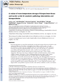 Cover page: A review of room temperature storage of biospecimen tissue and nucleic acids for anatomic pathology laboratories and biorepositories