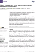 Cover page: Current Classification of Canine Muscular Dystrophies and Identification of New Variants.