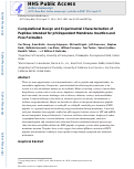 Cover page: Computational Design and Experimental Characterization of Peptides Intended for pH-Dependent Membrane Insertion and Pore Formation