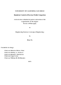 Cover page: Boundary Control of Freeway Traffic Congestion