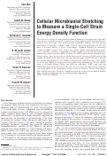 Cover page: Cellular Microbiaxial Stretching to Measure a Single-Cell Strain Energy Density Function.