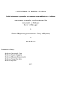 Cover page: Belief Refinement Approaches to Communication and Inference Problems