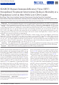 Cover page: SEARCH Human Immunodeficiency Virus (HIV) Streamlined Treatment Intervention Reduces Mortality at a Population Level in Men With Low CD4 Counts