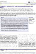 Cover page: Prevalence of Trachoma in Four Local Government Areas of Jigawa State, Nigeria