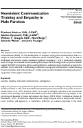 Cover page: Nonviolent Communication Training and Empathy in Male Parolees