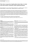 Cover page: Fabry disease: progression of nephropathy, and prevalence of cardiac and cerebrovascular events before enzyme replacement therapy