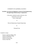 Cover page: Variability assessment and mitigation in advanced VLSI manufacturing through design-manufacturing co-optimization