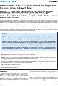 Cover page: Generation of “Virtual” Control Groups for Single Arm Prostate Cancer Adjuvant Trials