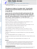 Cover page: “The Pleasure Is Better as I’ve Gotten Older”: Sexual Health, Sexuality, and Sexual Risk Behaviors Among Older Women Living With HIV